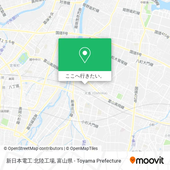 新日本電工 北陸工場地図