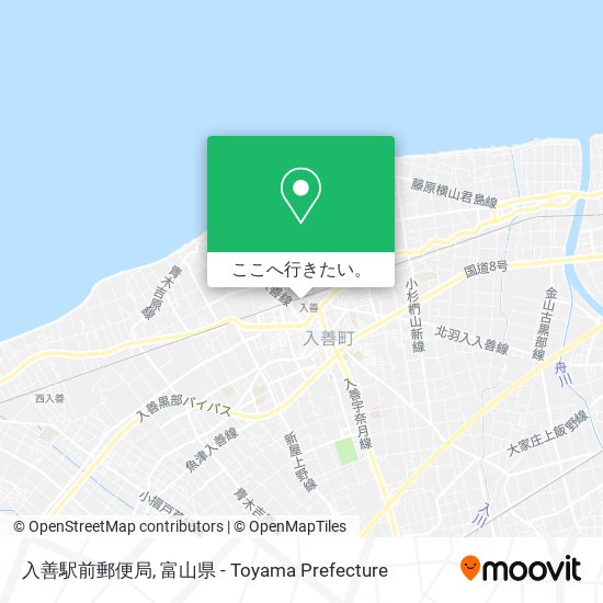 入善駅前郵便局地図