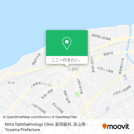 Nitta Ophthalmology Clinic 新田眼科地図