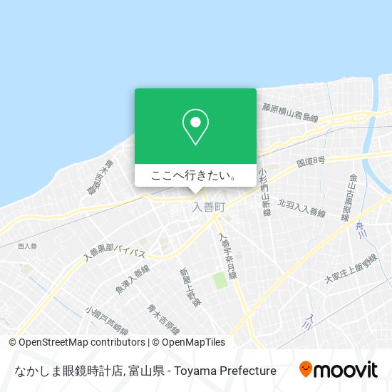 なかしま眼鏡時計店地図