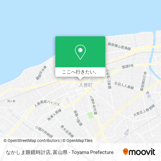 なかしま眼鏡時計店地図