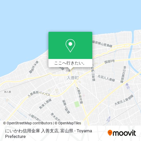にいかわ信用金庫 入善支店地図