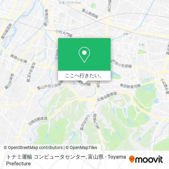 トナミ運輸 コンピュータセンター地図