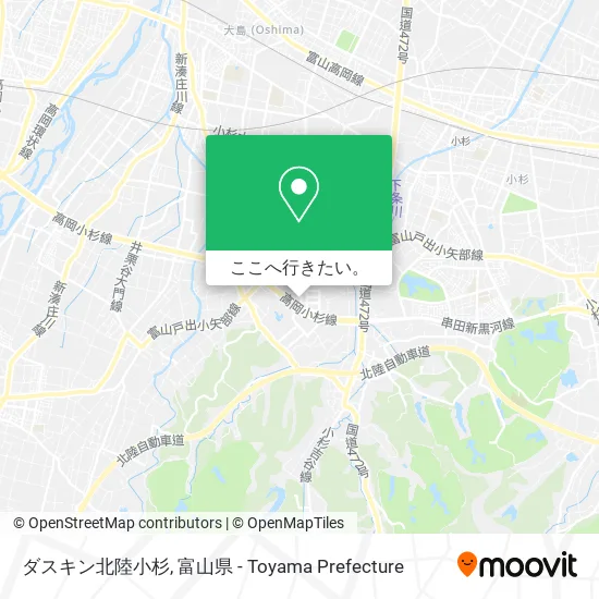 ダスキン北陸小杉地図
