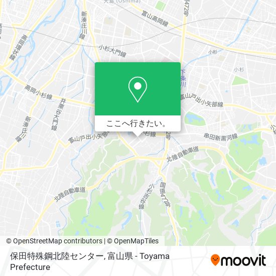 保田特殊鋼北陸センター地図