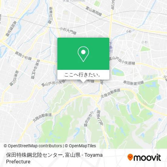 保田特殊鋼北陸センター地図