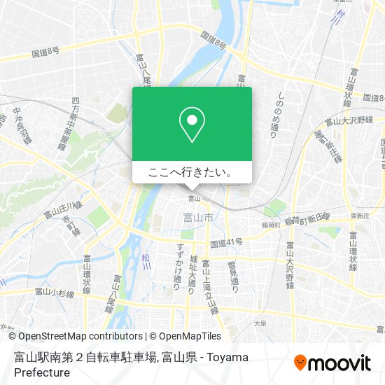 富山駅南第２自転車駐車場地図