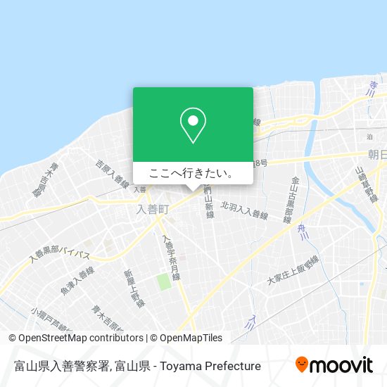 富山県入善警察署地図