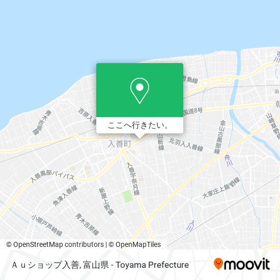 Ａｕショップ入善地図