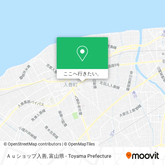 Ａｕショップ入善地図