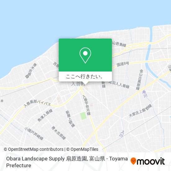 Obara Landscape Supply 扇原造園地図