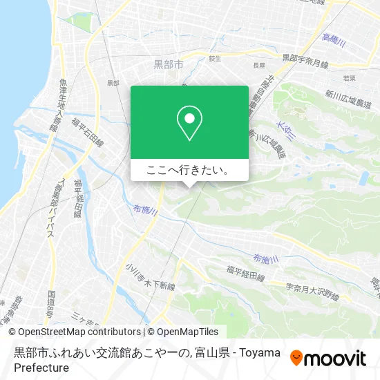 黒部市ふれあい交流館あこやーの地図