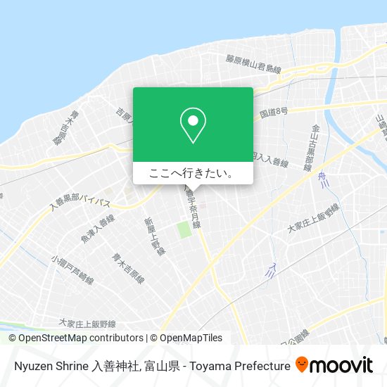 Nyuzen Shrine 入善神社地図