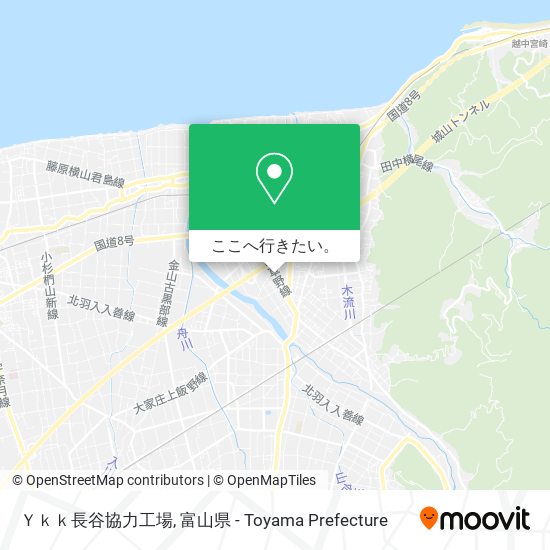 Ｙｋｋ長谷協力工場地図