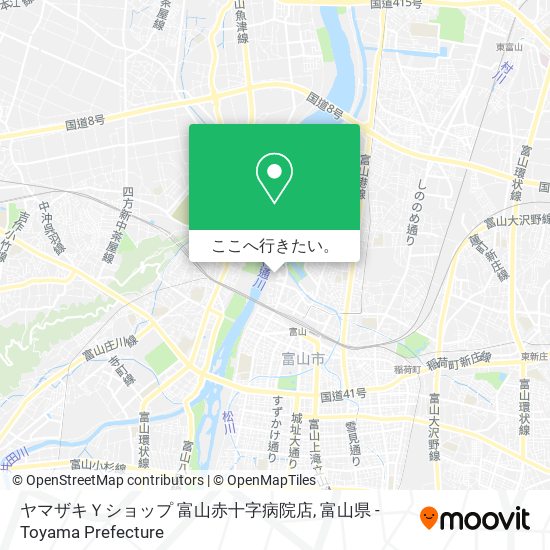 ヤマザキＹショップ 富山赤十字病院店地図