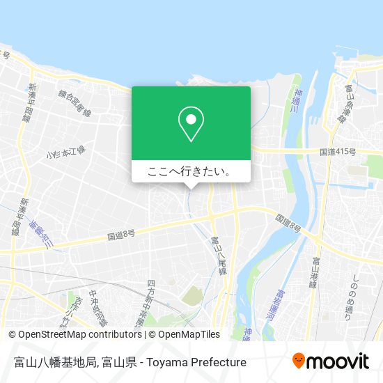 富山八幡基地局地図