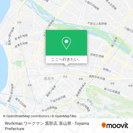 Workman ワークマン 黒部店地図