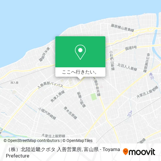 （株）北陸近畿クボタ 入善営業所地図