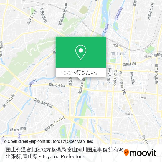 国土交通省北陸地方整備局 富山河川国道事務所 有沢出張所地図