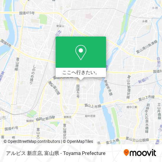 アルビス 新庄店地図