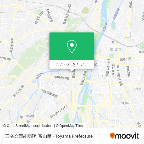 五省会西能病院地図
