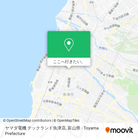 ヤマダ電機 テックランド魚津店地図