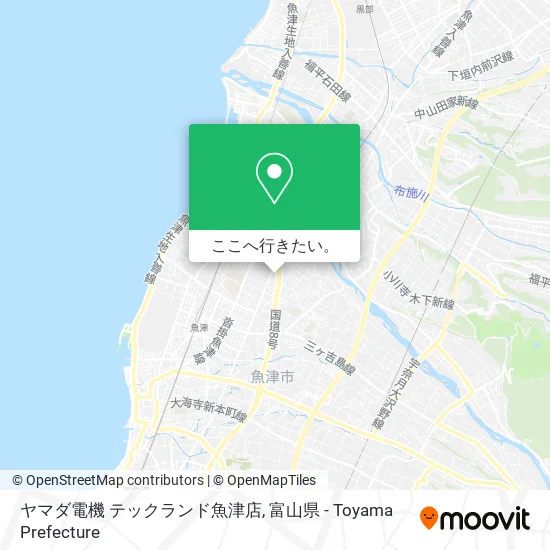 ヤマダ電機 テックランド魚津店地図