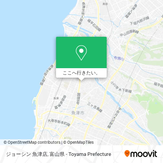 ジョーシン 魚津店地図