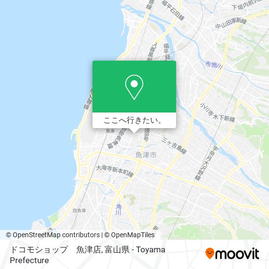 ドコモショップ　魚津店地図