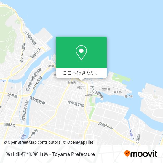 富山銀行前地図