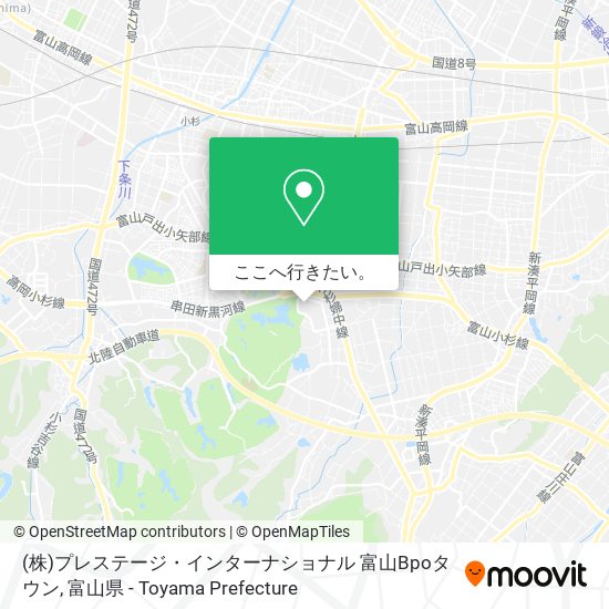 (株)プレステージ・インターナショナル 富山Bpoタウン地図