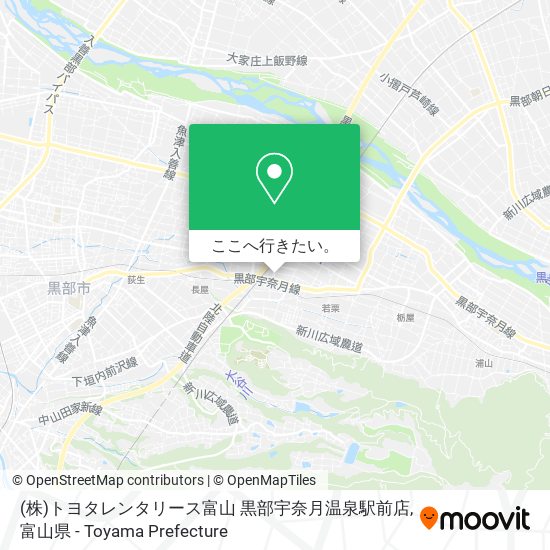(株)トヨタレンタリース富山 黒部宇奈月温泉駅前店地図