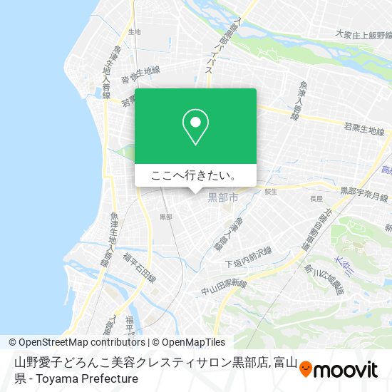 山野愛子どろんこ美容クレスティサロン黒部店地図
