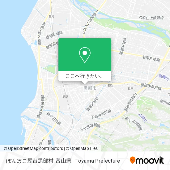 ぽんぽこ屋台黒部村地図