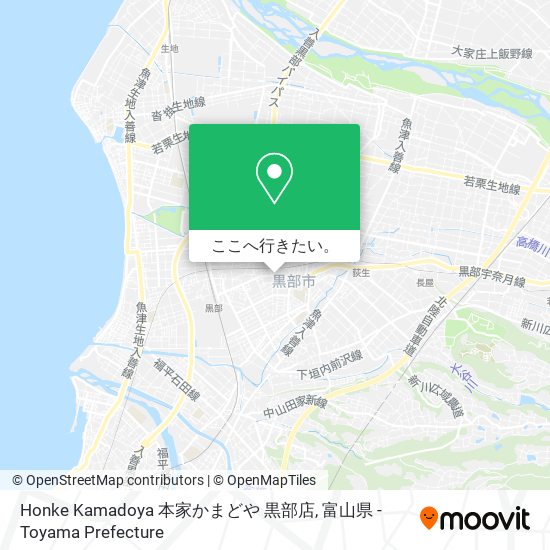 Honke Kamadoya 本家かまどや 黒部店地図