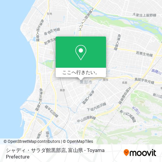 シャディ・サラダ館黒部店地図