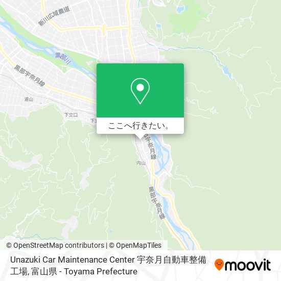 Unazuki Car Maintenance Center 宇奈月自動車整備工場地図