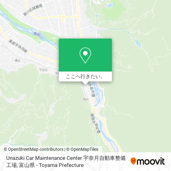 Unazuki Car Maintenance Center 宇奈月自動車整備工場地図