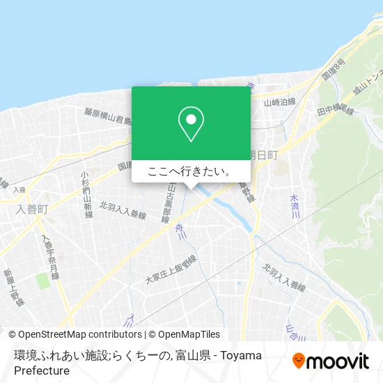 環境ふれあい施設;らくちーの地図
