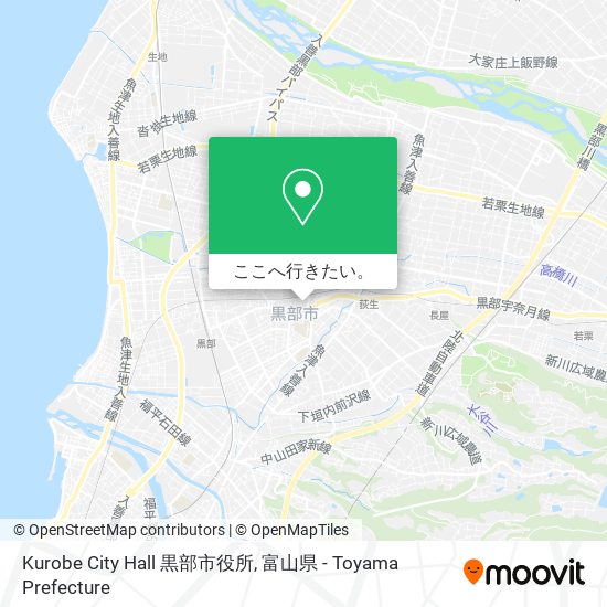 Kurobe City Hall 黒部市役所地図