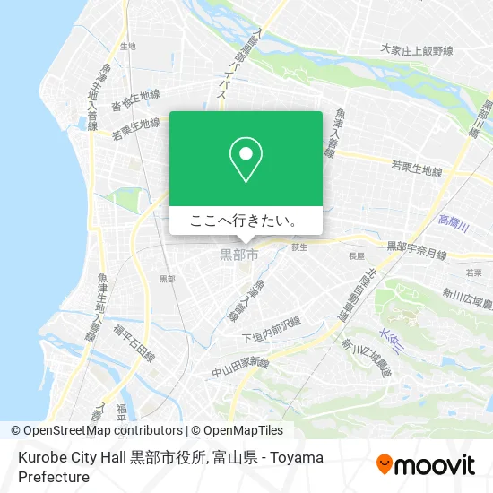 Kurobe City Hall 黒部市役所地図