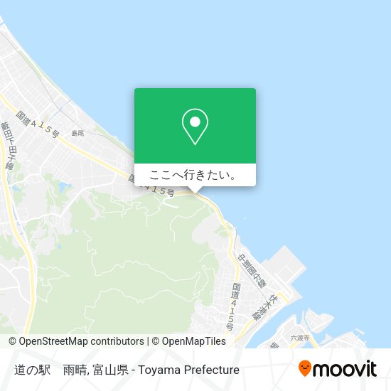 道の駅　雨晴地図