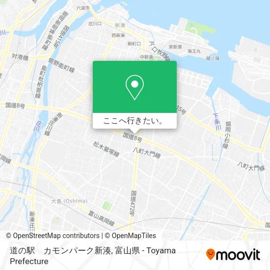 道の駅　カモンパーク新湊地図
