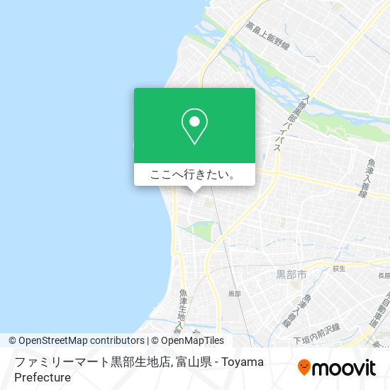 ファミリーマート黒部生地店地図