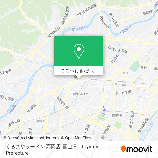くるまやラーメン 高岡店地図