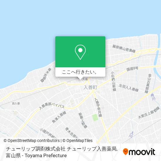 チューリップ調剤株式会社 チューリップ入善薬局地図
