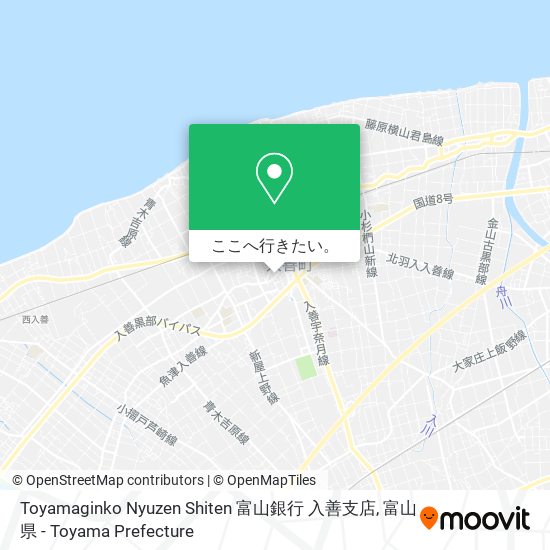Toyamaginko Nyuzen Shiten 富山銀行 入善支店地図