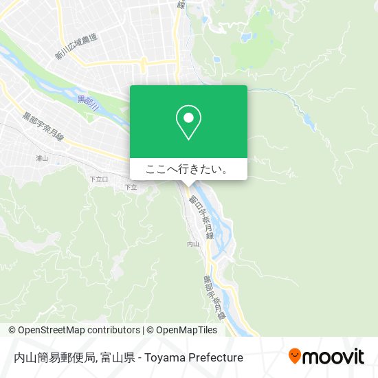 内山簡易郵便局地図
