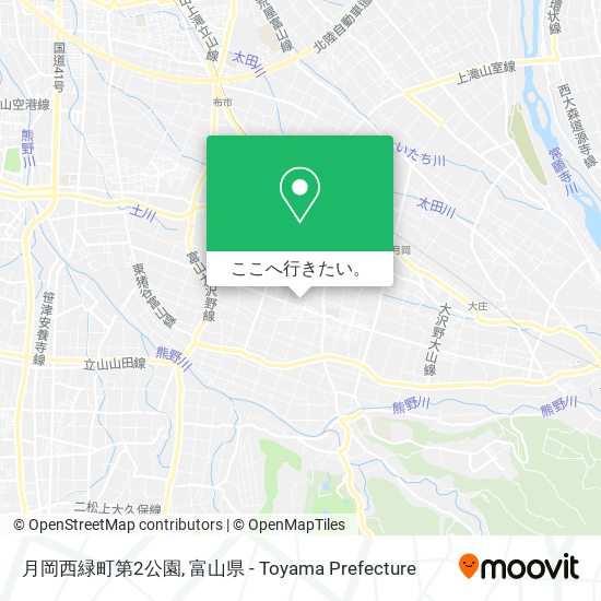 月岡西緑町第2公園地図