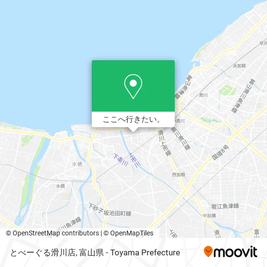とべーぐる滑川店地図